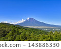 [Yamanashi Prefecture] Summer view of Mt. Fuji from Nijumagari Pass 143886330