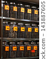 Japan's finest dried abalone for sale at a dried goods store on De Voeux Road West, Hong Kong 143887605