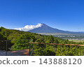 [Yamanashi Prefecture] Summer view of Mt. Fuji from Nijumagari Pass 143888120