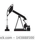 Oil Pumpjack, Derrick Silhouette 143888500