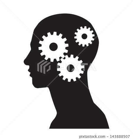 Head And Brain Gear silhouette 143888507