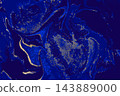 Abstract Marble Vector Blue and Gold Background. 143889000