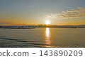 Morning sun over the harbor of Livorno in Tuscany Italy 143890209
