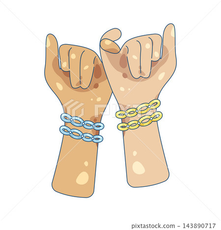 Illustration of friendship bracelet 143890717