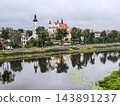 The Cathedral of the Assumption of the Virgin Mary in Pinsk on the banks of the Pina River, Republic of Belarus 143891237