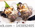 美味的扇貝生魚片 143892405