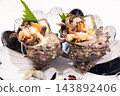 美味的扇貝生魚片 143892406