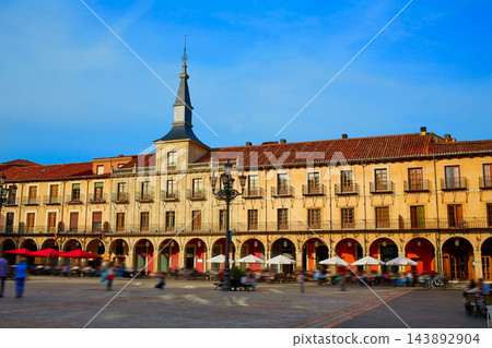 Leon Plaza Mayor in Way of Saint James Castilla Leon Plaza Mayor in Way of Saint James Castilla 143892904