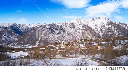 Cerler ski area skyline in Huesca Pyrenees Spain Cerler ski area skyline in Huesca Pyrenees Spain 143893739