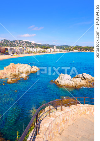 Costa Brava beach Lloret de Mar Catalonia Spain 143894365
