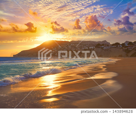 Arenal Bol beach in Calpe in Alicante Arenal Bol beach in Calpe in Alicante 143894628