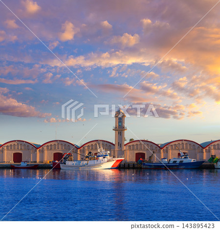 Gandia port puerto Valencia in Mediterranean Spain Gandia port puerto Valencia in Mediterranean Spain 143895423