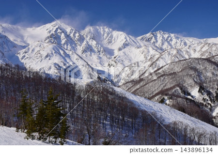 從八方根看到的白馬山峰 143896134