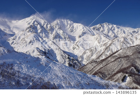 從八方根看到的白馬山峰 143896135