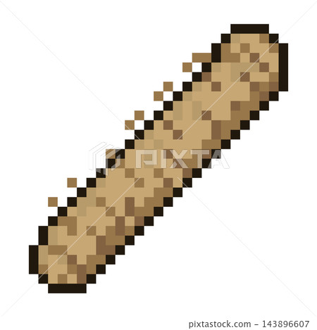 Pixel art burdock root illustration 143896607