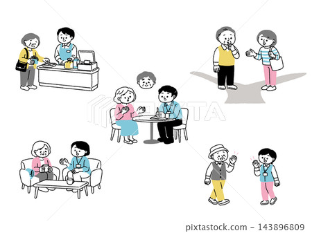 Five scenarios for monitoring and supporting the lives of the elderly in the community. Five scenarios for monitoring and supporting the lives of the elderly in the community. 143896809