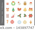 Christmas Icon Collection Vectors 143897747