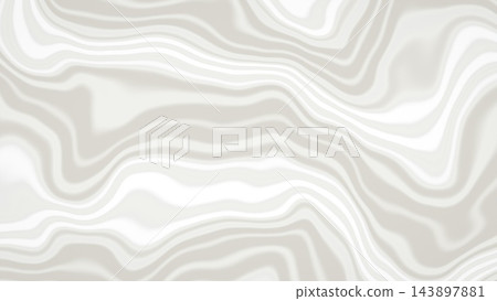 White and gray flowing silk marble background with smooth wavy lines and elegant curves, abstract luxury texture for banners, covers and presentations 143897881