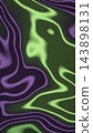 Abstract lime green glowing light trails tangled in flowing curves on a dark background, colorful neon scribble and energy motion 143898131