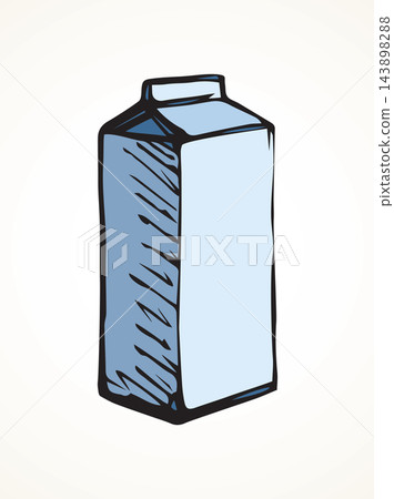 Carton milk packaging. Vector drawing Carton milk packaging. Vector drawing 143898288