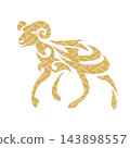 Sheep/Goat Tribal Design Illustration 143898557