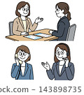 Women's Business Scene Set: Business Meetings and Telephone Handling 143898735