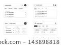 Minimalist website user interface wireframe vector set 143898818