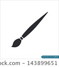 Paintbrush - Stationary Icon Vector Template 143899651