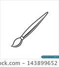Paintbrush - Stationary Icon Vector Template 143899652