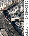 Panoramic views of Paris from the Montparnasse Tower observation deck with city skyline, urban architecture and landmarks. High quality photo 143900562