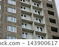Structural Detail of Prefabricated Concrete Panel Building with Balcony Niches 143900617