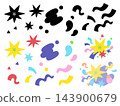 A set of illustration materials with simple and pop shapes. 143900679