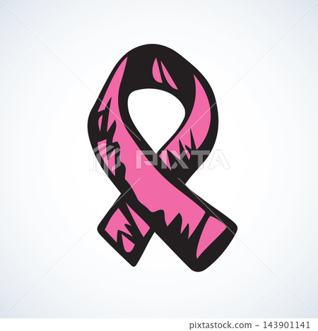 Aid ribbon logo. Vector drawing Aid ribbon logo. Vector drawing 143901141