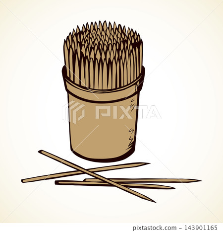 Toothpicks. Vector drawing icon sign Toothpicks. Vector drawing icon sign 143901165