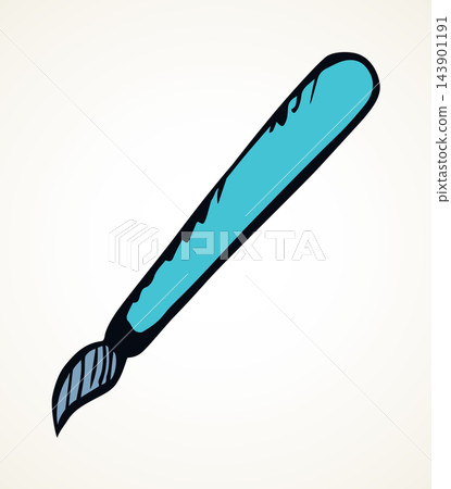 Manicure tool pusher. Vector drawing Manicure tool pusher. Vector drawing 143901191