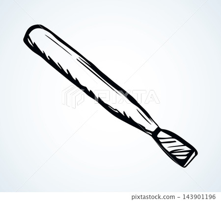Manicure tool pusher. Vector drawing Manicure tool pusher. Vector drawing 143901196