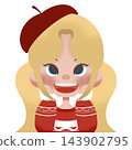 Winter girl with red clothes 143902795