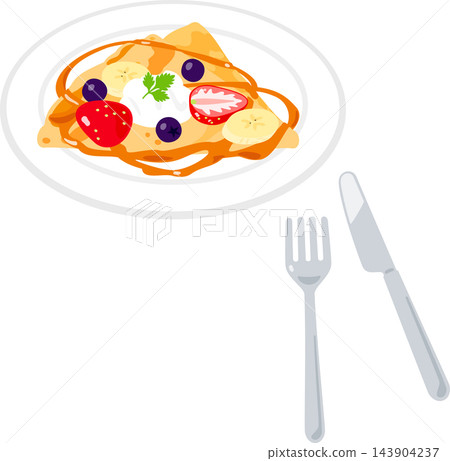 crepes served on a plate crepes served on a plate 143904237