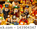 Traditional Wooden Nutcracker Figurines at Salzburg Christmas Market in Austria 143904347