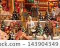 Miniature Christmas Village Decorations at Salzburg Christmas Market in Austria 143904349