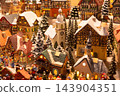 Miniature Christmas Village Decorations at Salzburg Christmas Market in Austria 143904351