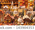 Miniature Christmas Village Decorations at Salzburg Christmas Market in Austria 143904353
