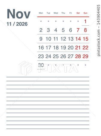 November 2026 English Nordic Minimalist Monthly Wall Calendar Minimal Clean Desk November 2026 English Nordic Minimalist Monthly Wall Calendar Minimal Clean Desk 143904405