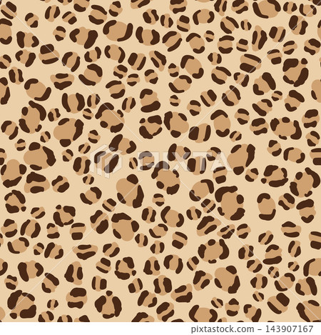 Leopard print seamless background pattern in beige and brown, square. Leopard print seamless background pattern in beige and brown, square. 143907167