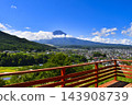 【山梨縣】從瀨戶山展望台眺望富士山的夏日景色 143908739