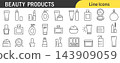 Icon set related to beauty products 143909059