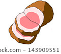 烤牛肉的簡單插圖 143909551