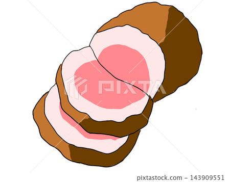 烤牛肉的簡單插圖 烤牛肉的簡單插圖 143909551