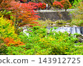 Autumn foliage scenery at Inobuchi in Oihei Park 143912725