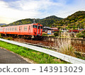 Uga-Hongo Station on the JR West San'in Main Line in Toyoura-cho, Shimonoseki City and train 143913029